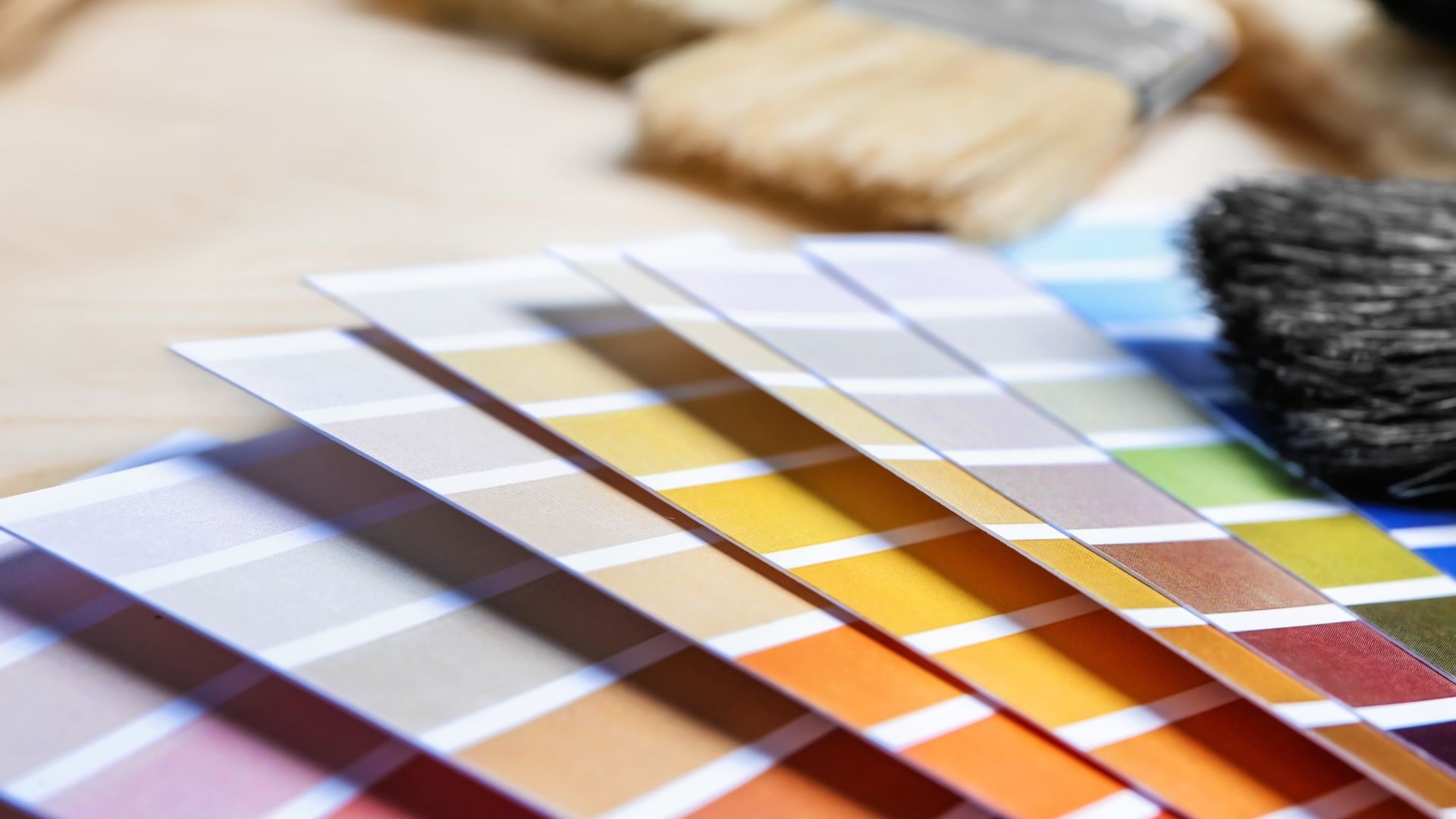 Color palette swatches with various shades and hues